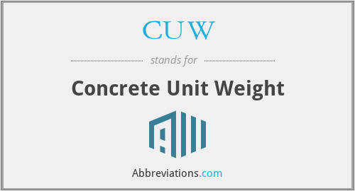 what-is-the-abbreviation-for-concrete-unit-weight